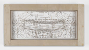 Eugene Brodsky, "Another Libera DP," ink on plastic; framed