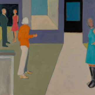 Sarah Benham, "Blue Dress," oil on canvas