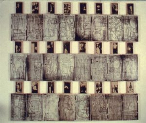 Eugene Brodsky, "Blackwall," silkscreen, ink, silk on panel