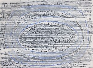 Kiyoshi Otsuka, "Blue Enso," acrylic on canvas