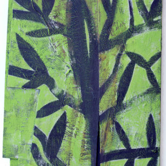 Hugh O'Donnell, "Book of Trees V," oil on wood construction
