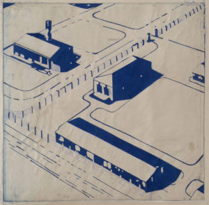 Eugene Brodsky, "Camp," ink on silk