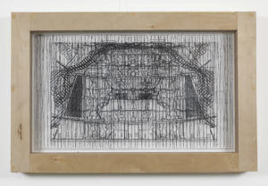 Eugene Brodsky, "Chandigarh with Lines DP," ink on plastic; framed