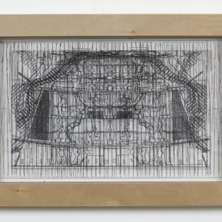 Eugene Brodsky, "Chandigarh with Lines DP," ink on plastic; framed