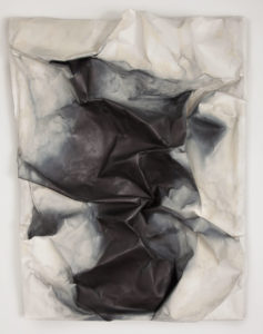 Lauren Seiden, "Cream Wrap 2," graphite, pastel on paper