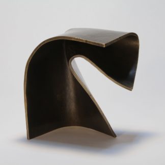 Joe Gitterman, "Dance 03," bronze cast from sheet wax, shadow areas paint, machine polished and polyurethane coated