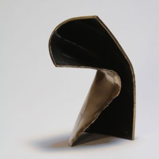 Joe Gitterman, "Dance 10," bronze cast from sheet wax, shadow areas paint, machine polished and polyurethane coated