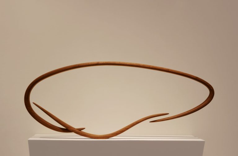 Will Clift, "Enclosing Form, Two Pieces, Horizontal," mahogany wood