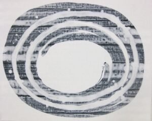 Kiyoshi Otsuka, "Enso 4049," acrylic on canvas