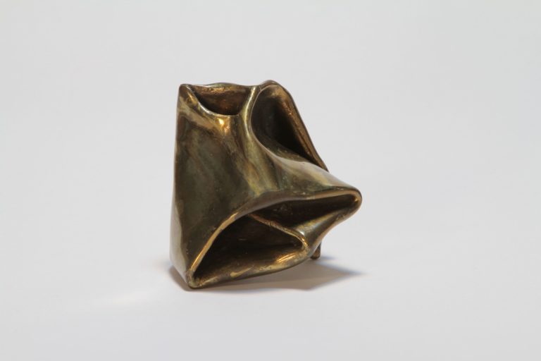 Joe Gitterman, "Folded Form 3," patinated bronze