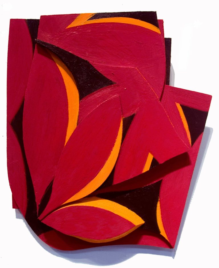 Hugh O'Donnell, "Folded Leaves 5," oil on wood construction
