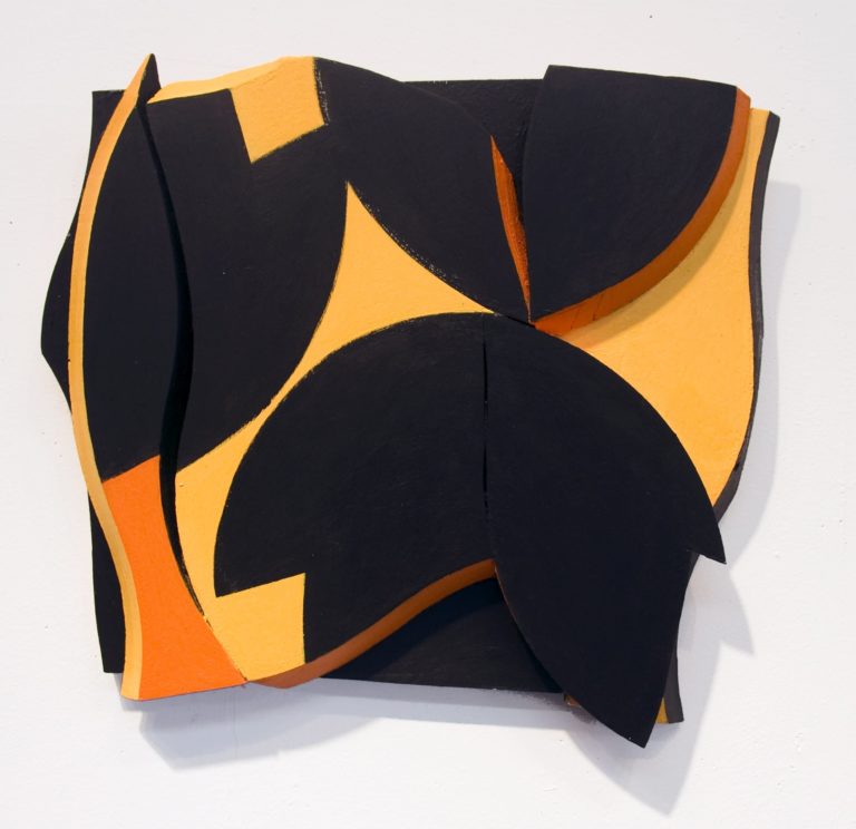 Hugh O'Donnell, "Folded Leaves 1," oil on wood
