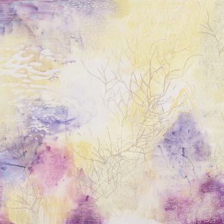 Laura Fayer, "Free Verse," acrylic and rice paper on canvas