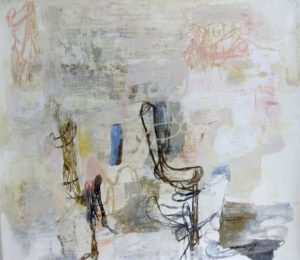 Deborah Dancy, "Handmaiden's Slipper," oil pastel, oil stick on paper