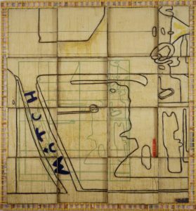 Eugene Brodsky, "Map for Edith," mixed media on panel