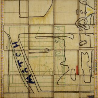 Eugene Brodsky, "Map for Edith," mixed media on panel