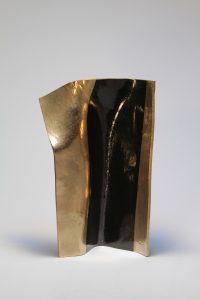 Joe Gitterman, "Movement 11," mirror polished bronze with automobile paint highlights