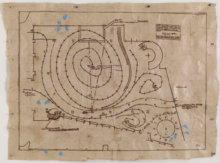 Eugene Brodsky, "MS Paper," ink on silk, mounted on paper