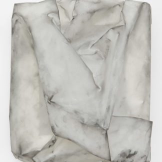 Lauren Seiden, "Mylar Wrap 13," graphite on mylar, wrapped on stretcher bars