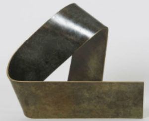 Joe Gitterman, "Poised 14", patinated bronze