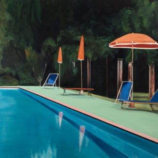 Pool Orange Umbrella