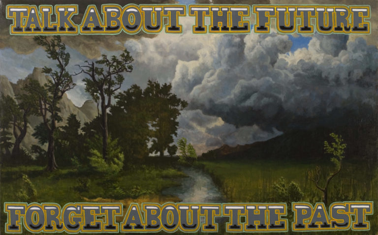 Joe Wardwell, "Talk Past the Future," oil on canvas