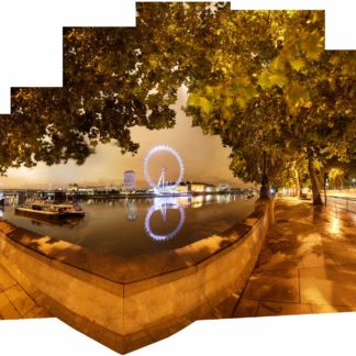 Jeremy Kidd, "The London Eye," hand-cut archival print on plexi, aluminum