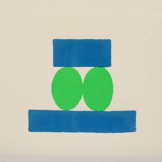Cynthia Kirkwood, "Two, Green and Blue," serigraph on Munken paper