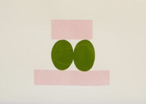 Cynthia Kirkwood, "Two, Green and Pink," serigraph on Fabriano paper