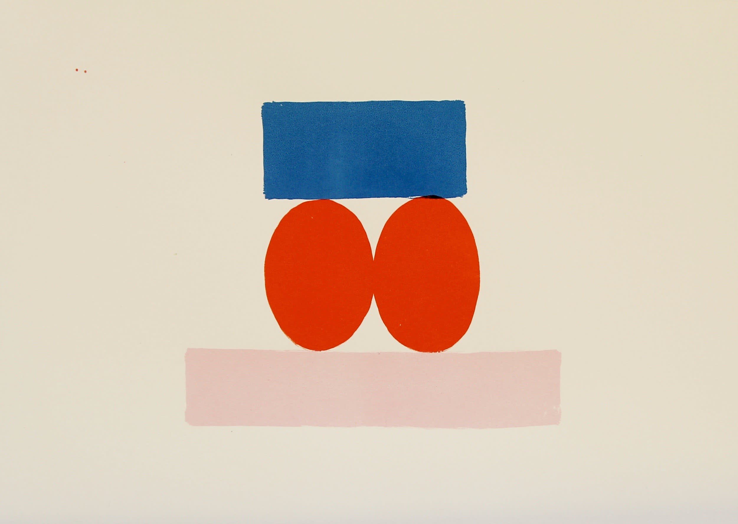 Cynthia Kirkwood, "Two, Red, Pink, and Blue," ink on Fabriano paper