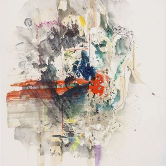 Catherine Chesters, "Untitled 025," acrylic, pencil, glitter, colored pens, string, ink on matte Dura-Lar