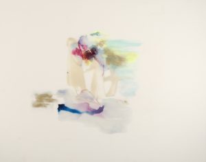 Catherine Chesters, "Wait 03," acrylic ink, felt pen, acrylic spray on paper
