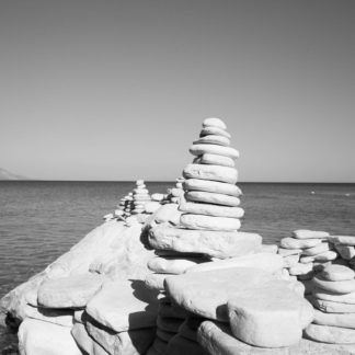 Stacked Stones and Sea