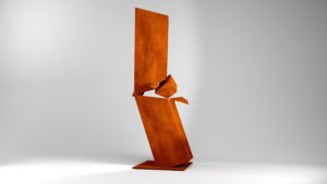 Santiago Lozano, "Collapse Column" weathering steel