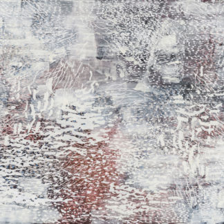 Laura Fayer, "Silver Lake," acrylic, Japanese paper on canvas