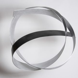 Joe Gitterman, "Wall Knot #2," brushed threat, tinted stainless steel