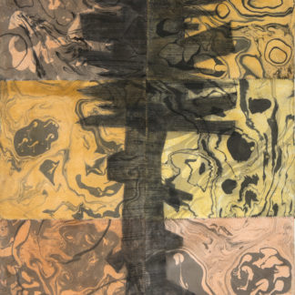 Mary Manning, "Norwegian Wood," monoprint, encaustic on encaustiflex paper