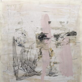 Deborah Dancy, "Pink 12," charcoal, acrylic on paper