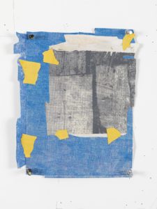 Eugene Brodsky, "Shard 6," ink on silk; framed