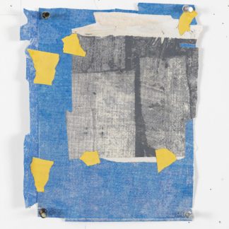 Eugene Brodsky, "Shard 6," ink on silk; framed