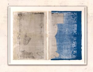 Eugene Brodsky, "W1 F2," ink on silk; framed