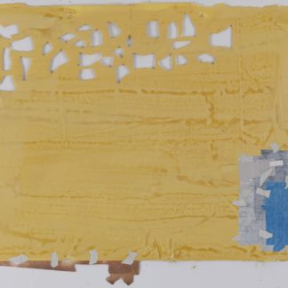 Eugene Brodsky, "Yellow with Holes," ink on silk