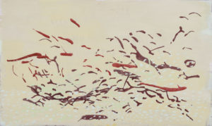 Laura Fayer, "Natural Selection 211," acrylic, rice paper on paper