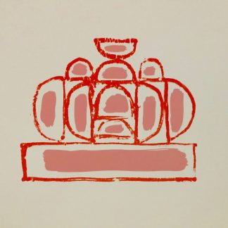 Cynthia Kirkwood, "Opening Monument, Pink and Red," serigraph on paper