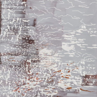 Laura Fayer, "Moonwalk," acrylic, Japanese paper on canvas