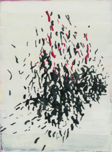 Laura Fayer, "Rejuvenation Pruning," acrylic, Japanese paper on paper