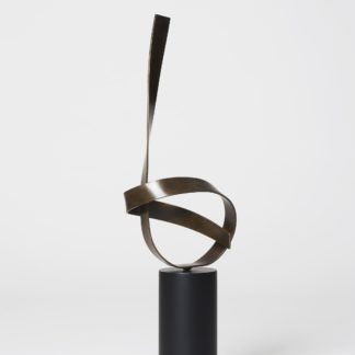 Joe Gitterman, "Poised 11 DA SS," patinated bronze, black painted aluminum base