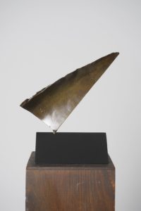 Joe Gitterman, "Leap 1," Patinated bronze, black painted aluminum base