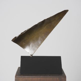 Joe Gitterman, "Leap 1," Patinated bronze, black painted aluminum base