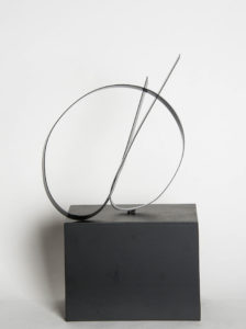 Joe Gitterman, "Steel Black 7," steel, clear coated